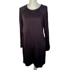 Lou & Grey lon sleeve black sweat shirt dress